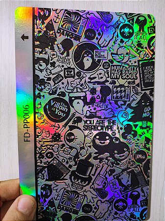 Película Skin Holográfica 3D traseira FD-PP006