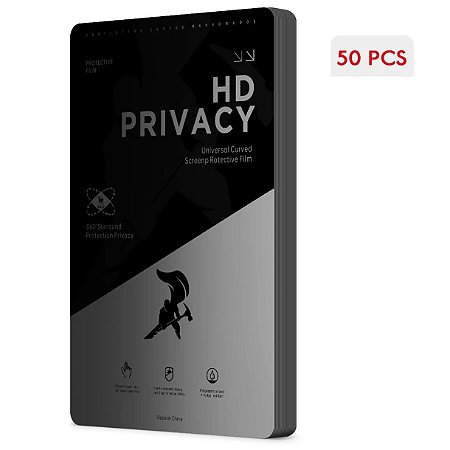 4A - 50 Películas PRIVACIDADE HD Hidrogel TPU Soft para Máquinas de Corte