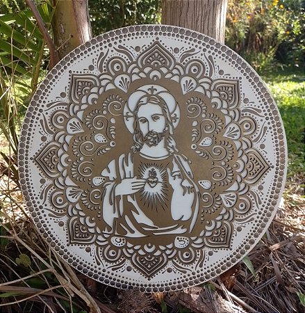 Mandala Sagrado Coração 40 cm
