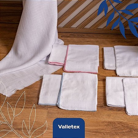 FRALDA DE OMBRO 80X80CM QUADRICULADA COM PICUETA -VALLETEX