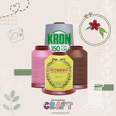 KIT 1 LINHA BOBINA KRON +3 RICAMARE