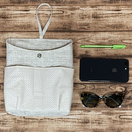 Lixeira para carro tecido impermeável bolso em material sintético