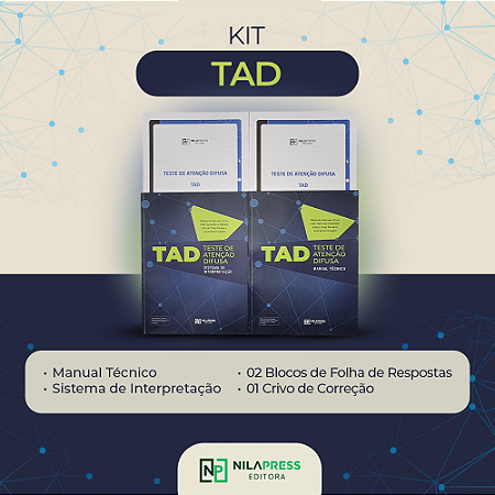 TAD - TESTE DE ATENÇÃO DIFUSA - KIT COMPLETO