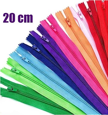 ZIPER NYLON FINO - 20CM - Nº3 - PCT C/100 UNID.