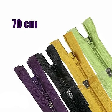 ZIPER NYLON GROSSO DEST. - 70CM - Nº5 - PCT C/100 UNID.