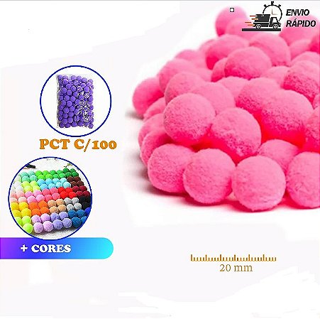 POM-POM FOFINHO SOLTO - 20MM - PCT C/ 100 UNID.