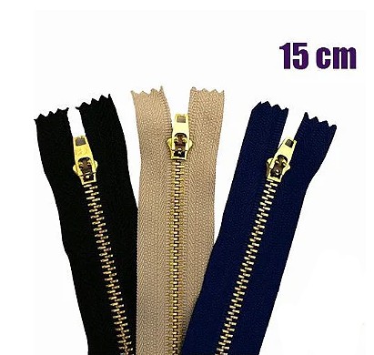 ZIPER METAL AUTOMÁTICO – 15CM- Nº4 – PCT C/ 10 UNID.