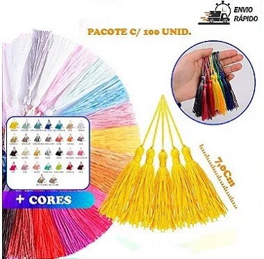 PINGENTE DE SEDA TASSEL - 7.0 CM PCT C/100 UNID.