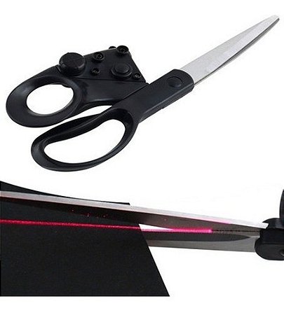 TESOURA COM MIRA LASER - CORTES PRECISOS E FACILITADOS