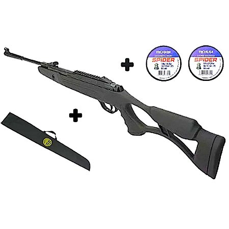 Carabina de Pressão Hatsan Airtact PD 5.5mm GR60kg + 2 Chumbinhos Rossi Spider + capa 45"