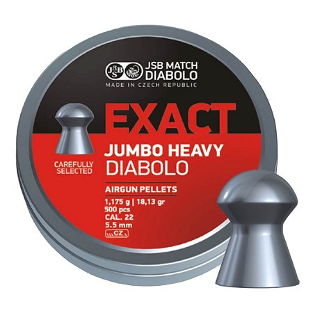 Chumbinho Jsb Exact Jumbo Heavy Diabolo 18,13gr c/250 und. Calibre 5.5mm