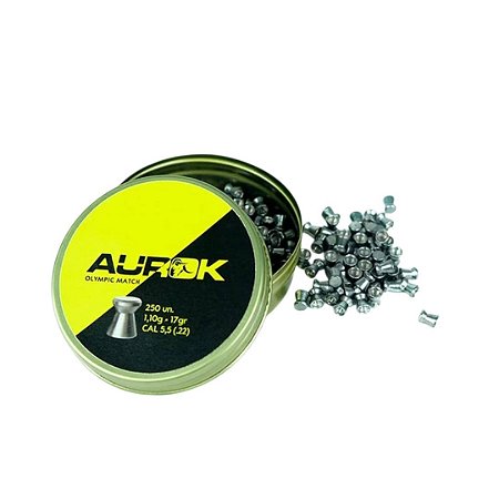 Chumbinho Aurok Olympic Match 17gr c/250 und. Calibre 5.5mm