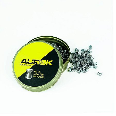 Chumbinho Aurok Olympic Match 17gr c/250 und. Calibre 5.5mm