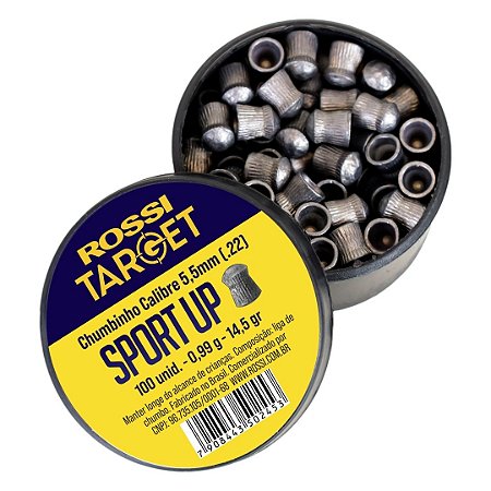 Chumbinho Rossi Target Sport UP 5.5mm 100 unidades