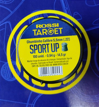 Chumbinho Rossi Target Sport UP 5.5mm 100 unidades