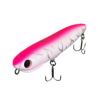 Isca Artificial de Superfície Pesca Brasil Michelangelo 19,2g e 110mm Rosa e Branco