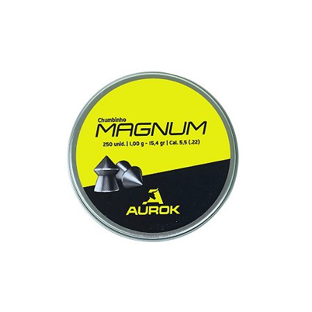 Chumbinho Aurok Magnum 15,4gr c/250 und. Calibre 5.5mm