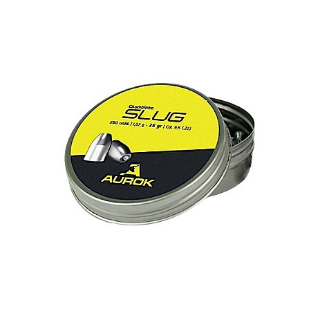 Chumbinho Aurok Slug 25gr c/250 und. Calibre 5.5mm