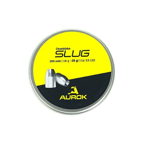 Chumbinho Aurok Slug 28gr c/250 und. Calibre 5.5mm
