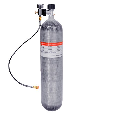 Cilindro Scuba 6.8l 300bar Fibra de Carbono Completo
