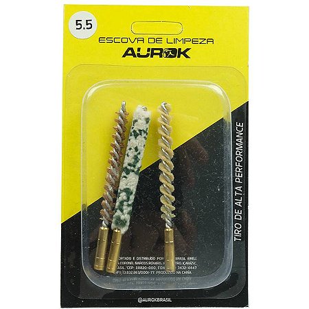 Escovas Reposição para Limpeza de Armas Longas , Feltro, Latão e Nylon cal. 5.5mm (fêmea)