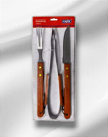Kit Churrasco Essencial 3 Peças Fixxar
