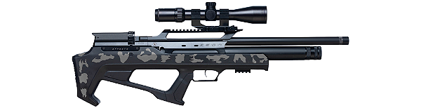 Carabina de Pressão PCP Effecto Zeon Camo Cinza 5.5mm + Compressor 300bar