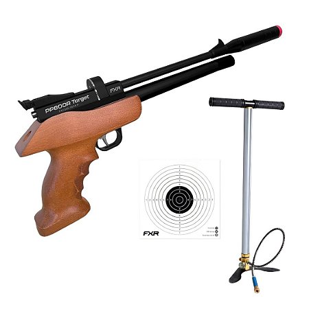 Pistola de Pressão PCP FXR Artemis PP800R Target 4.5mm + Bomba FXR 300 bar Inox + 20 Alvos de Papel