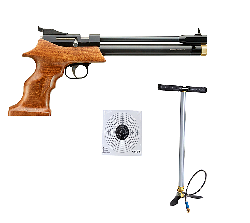 Pistola de Pressão PCP FXR Artemis PP800R Target 5.5mm + Bomba FXR 300 bar Inox + 20 Alvos de Papel