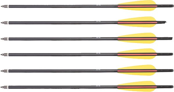 Kit com 6 Flechas de Alumínio 20 polegadas (508 mm) Black