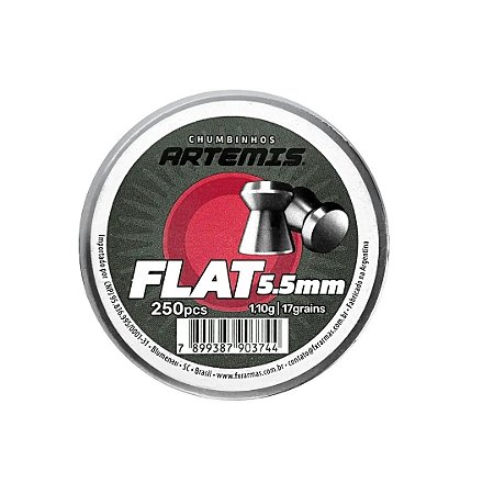 Chumbinho Artemis Flat 17gr c/250 und. 5.5mm