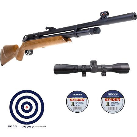 Carabina de Pressão PCP Beeman 1331 Raider 5.5mm + Luneta + Alvos + Chumbinhos