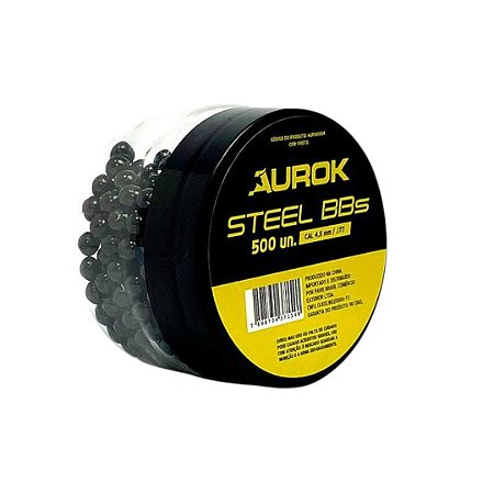 Esferas de Aço Aurok Steel BBS 4,5 mm Preta com 500 Unidades