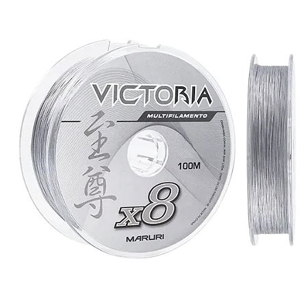 Linha Multifilamento Victoria 8X Cinza 0,24mm 26lb 100m - Maruri