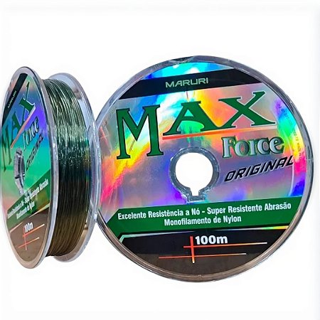Linha Monofilamento Max Force 0,37mm 28Lbs X 100m - Maruri