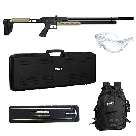 Carabina de Pressão PCP Artemis FXR AP1000 Nomad 5.5mm + Case + Mochila + Kit Limpeza + Óculos