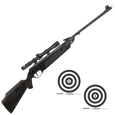 Carabina de Pressão Rossi Dione Sport Gas Ram 5,5mm + Luneta + Alvos