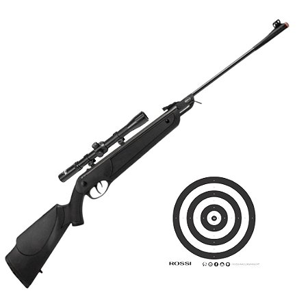 Carabina de Pressão Rossi Dione 5G Gas Ram 4.5mm + Luneta + Alvos