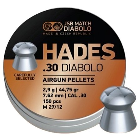 Chumbinho Jsb Hades Diabolo 44,75gr c/150und. Calibre 7.62mm (.30)