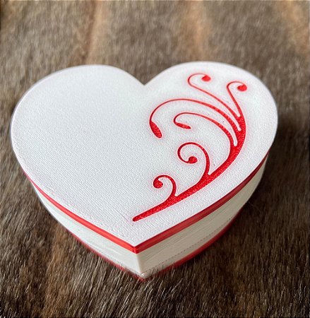 Caixinha Porta Joias Coração Namorados - Impressão 3d - Art3D Home