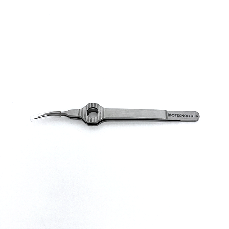 Pinça Premium Angulada com Serrilha - 8mm