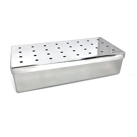 Caixa Inox Perfurada com manta (26x12cm)