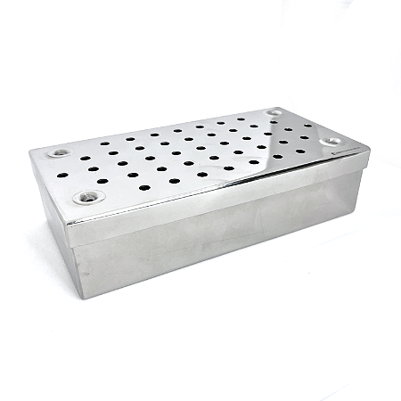 Caixa Inox Perfurada com manta (18x8cm)