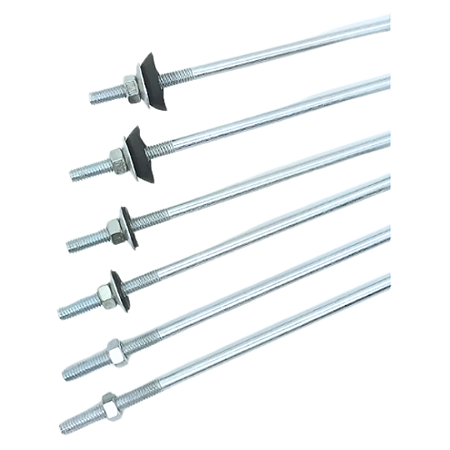Haste Reta Para Telha + Porca 5/16 x 600mm Zincado Branco