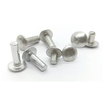 Rebite Maciço Cabeça Lentilha 3/16 x 1/4 Alumínio (4,8 x 6,3) - 1 Kg (Média 1430 Peças)