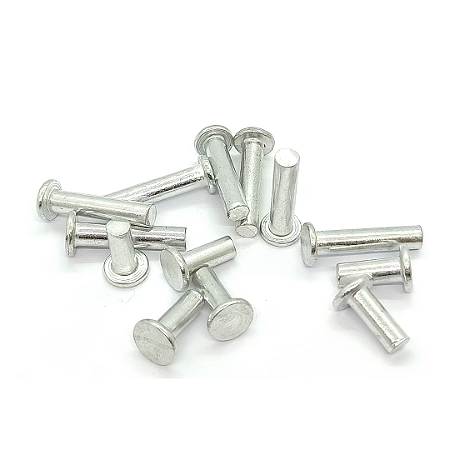 Rebite Maciço Cabeça Chata 1/8 x 1/4 Alumínio (3,2 x 6,3) - 1 Kg (Média 4040 Peças)