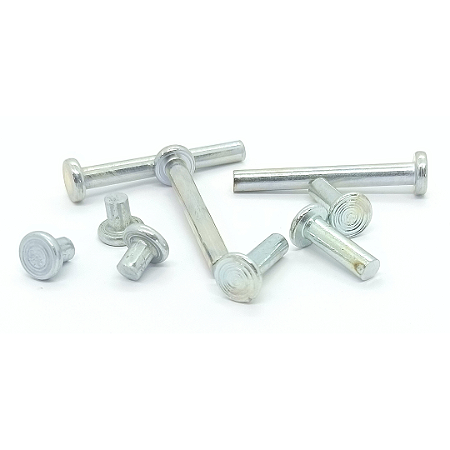 Rebite Maciço Cabeça Chata 3/16 x 3/8 Zincado (4,8 x 9,5) - 1 Kg (Média 432 Peças)