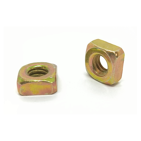 Porca Quadrada 1/4 Unc-20 Bicromatizada