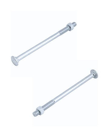 Parafuso Francês Com Porca 3/8 x 8 Zincado