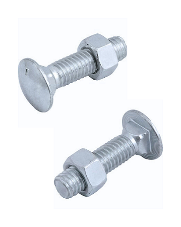 Parafuso Francês Com Porca 1/4 x 2 1/4 Zincado